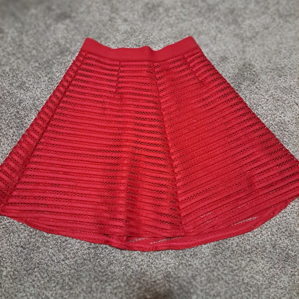H&M Vibrant Red Skater Skirt